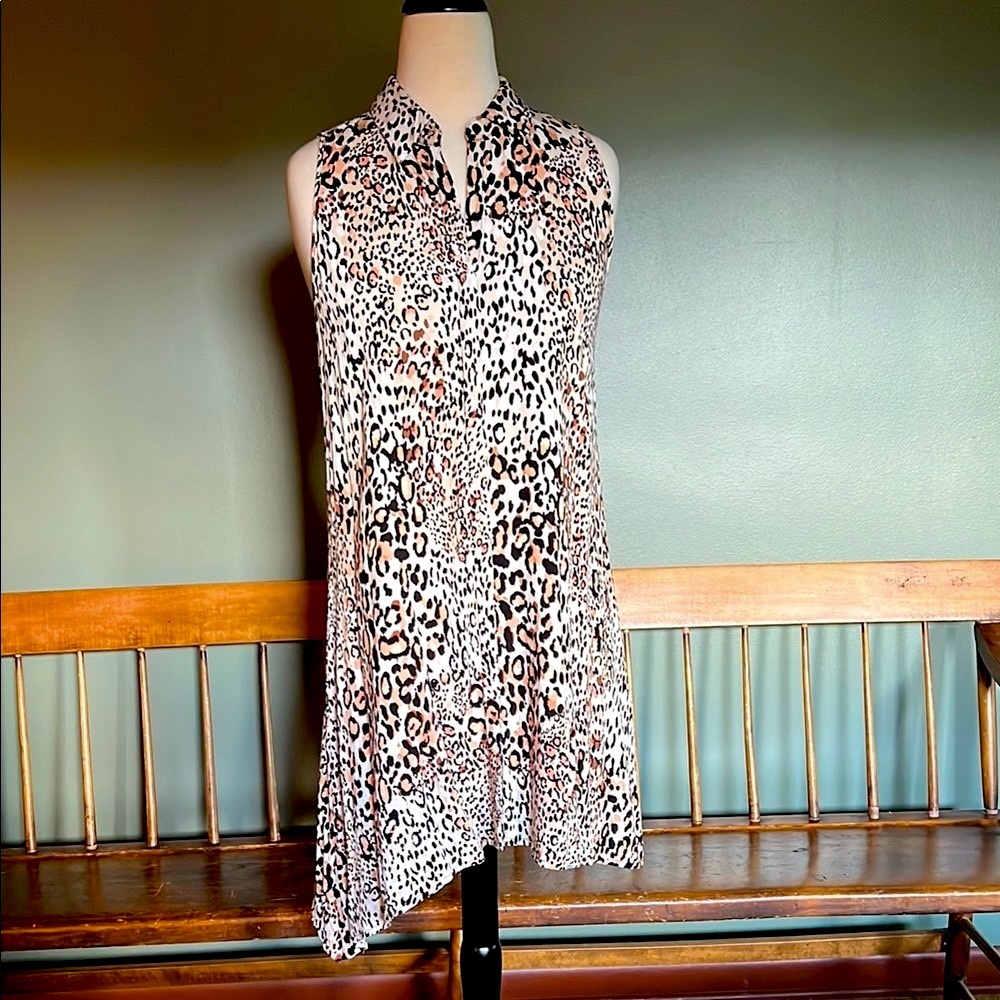 Leopard Print Sleeveless Dress